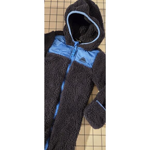 Snozu Fleece Cozy, Bunting Snowsuit, One Piece, Hooded, Toddler 24 Months Blue - Picture 5 of 7